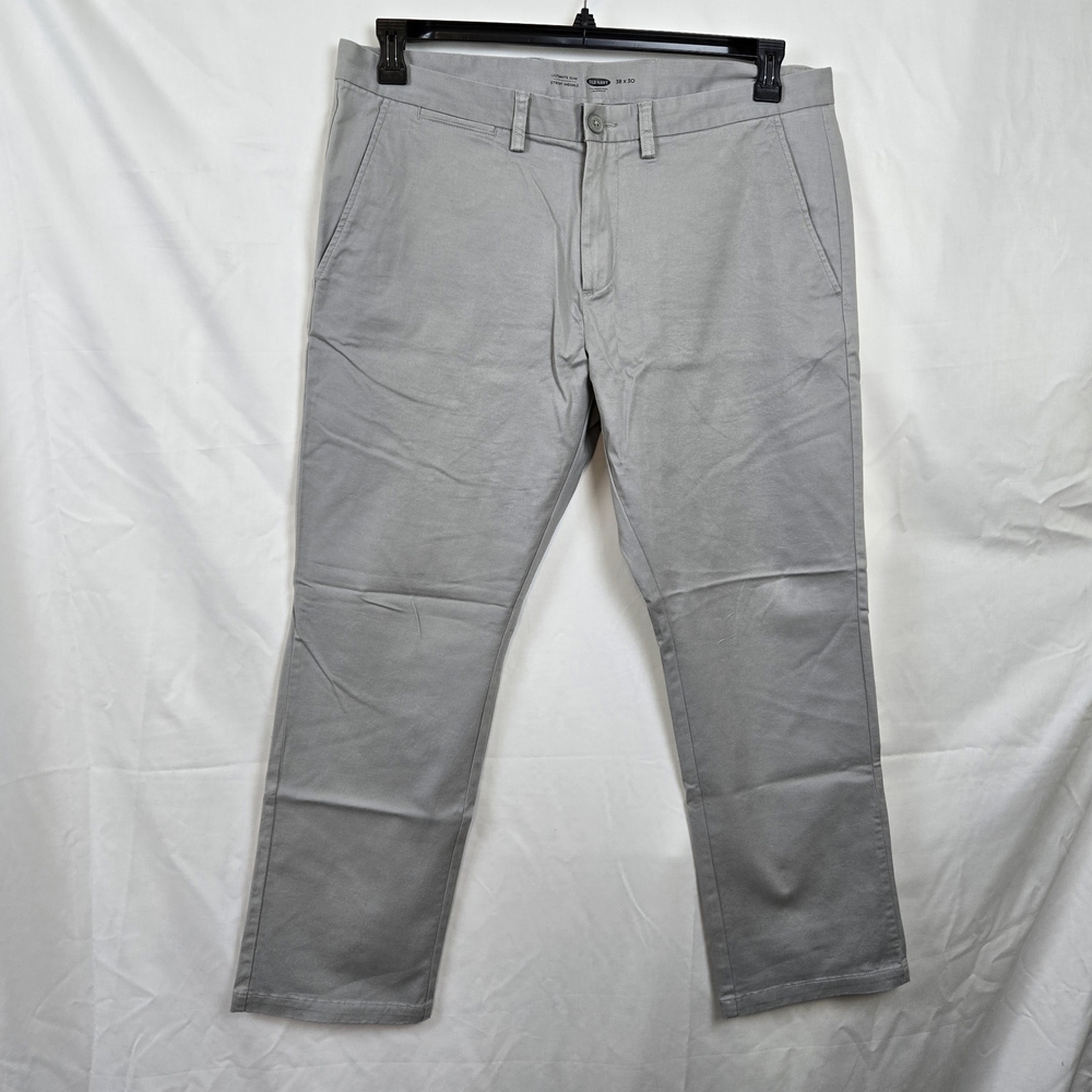 Old Navy Men's Gray Ultimate Slim‎ Career Business Casual Chino Pants 38 x 30